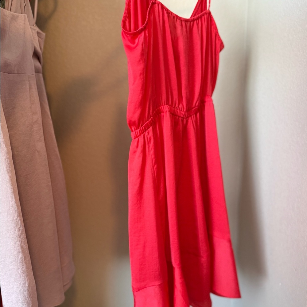 Express Red Ruffle Dress - Picture 2 of 3